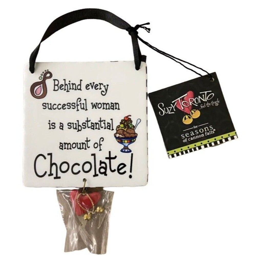 Suzy Toronto Wall Plaque Successful Woman Chocolate Decoration